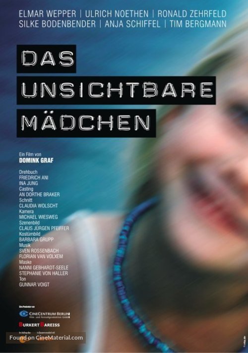 Das unsichtbare M&auml;dchen - German Movie Poster