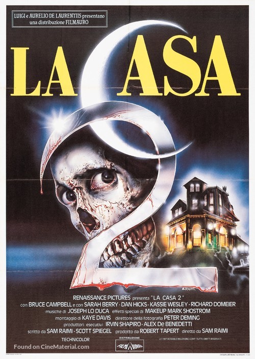 Evil Dead II - Italian Movie Poster