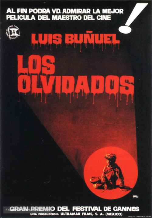 Los olvidados - Spanish Theatrical movie poster