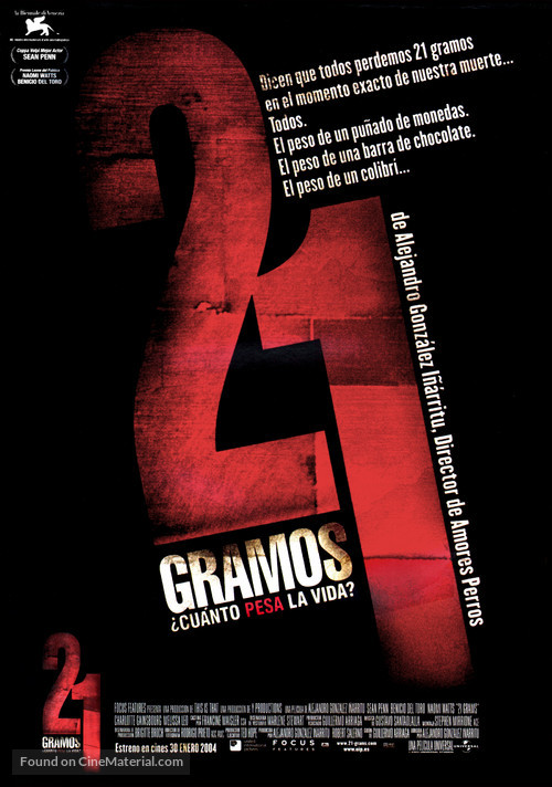 21 Grams - Spanish Movie Poster