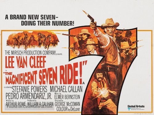 The Magnificent Seven Ride! - British Movie Poster