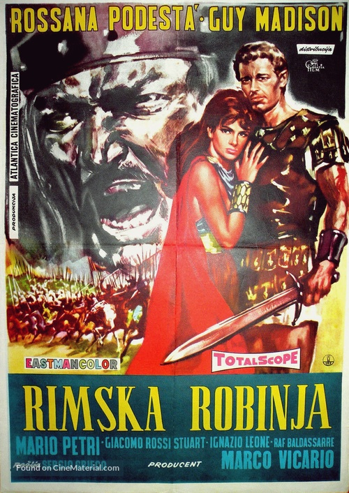 La schiava di Roma - Yugoslav Movie Poster