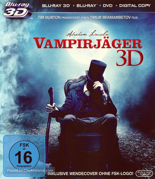 Abraham Lincoln: Vampire Hunter - German Blu-Ray movie cover