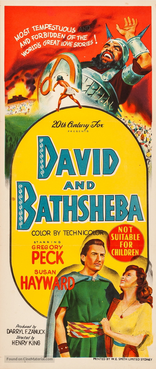 David and Bathsheba - Australian Movie Poster