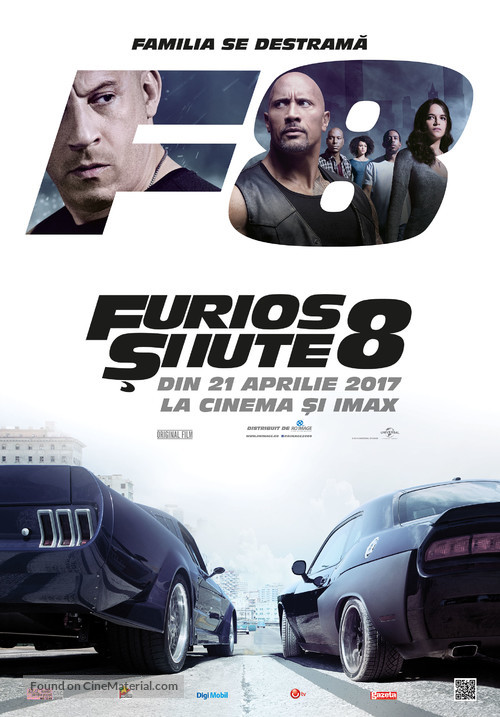 The Fate of the Furious - Romanian Movie Poster