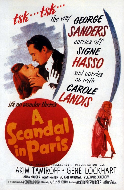 A Scandal in Paris - Movie Poster
