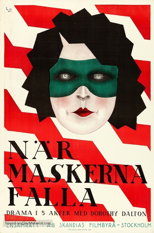 Behind Masks - Swedish Movie Poster