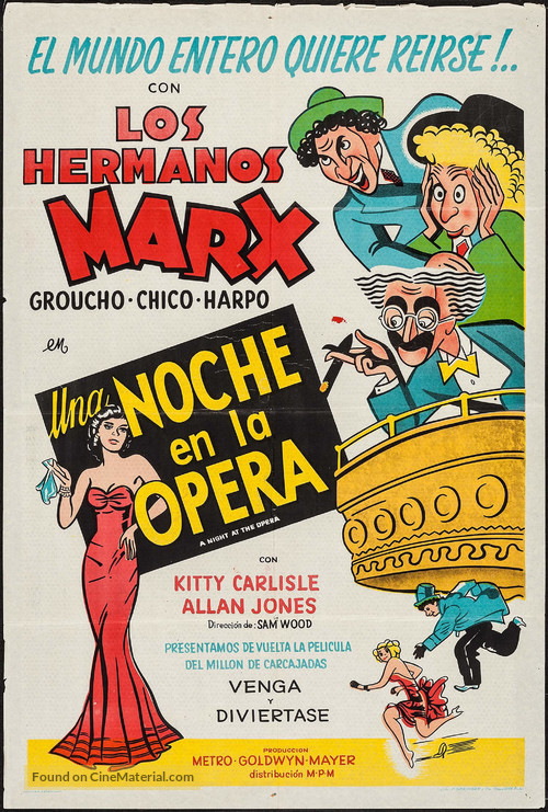 A Night at the Opera - Argentinian Movie Poster