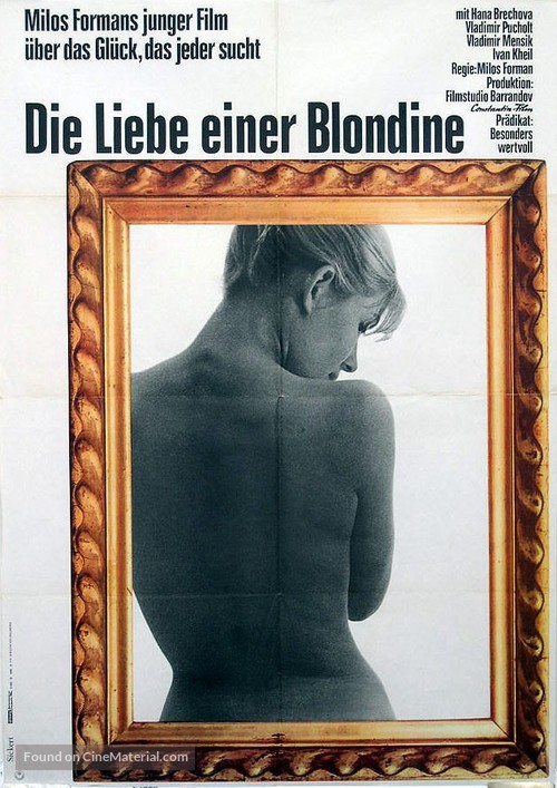 L&aacute;sky jedn&eacute; plavovl&aacute;sky - German Movie Poster