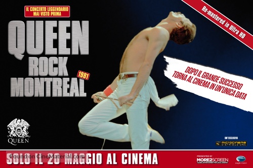 Queen Rock Montreal &amp; Live Aid - Italian Re-release movie poster