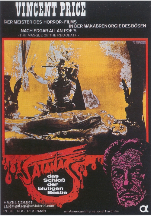 The Masque of the Red Death - German Theatrical movie poster