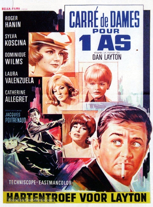 Carr&eacute; de dames pour un as - Belgian Movie Poster