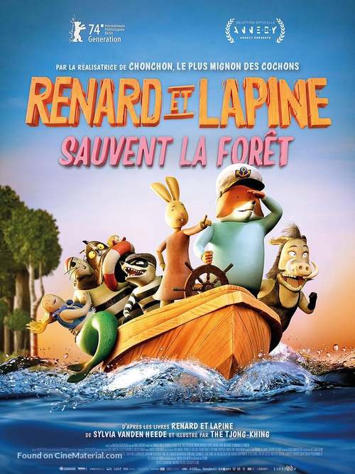 Fox &amp; Hare Save the Forest - French Movie Poster