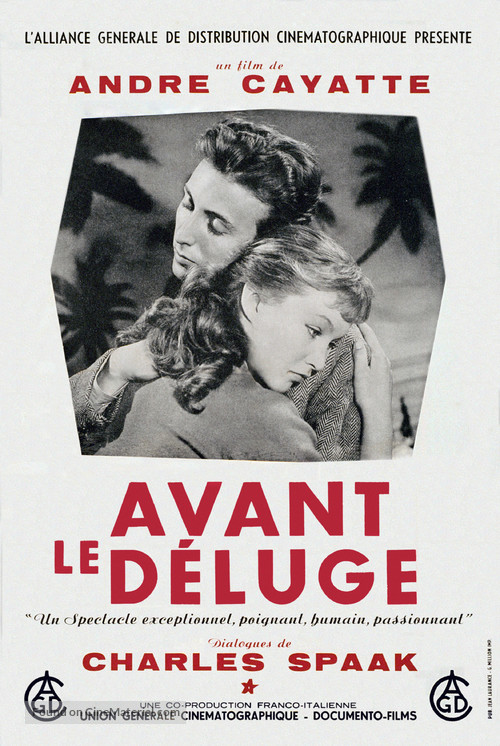 Avant le d&eacute;luge - French Movie Poster