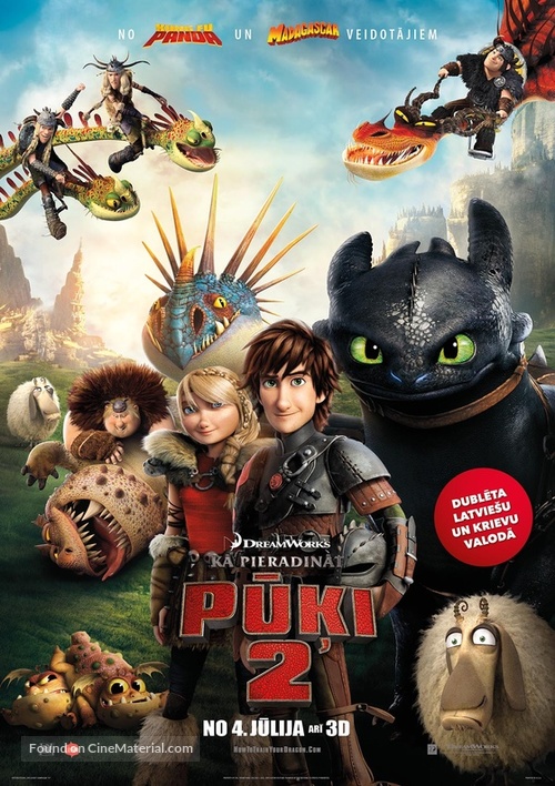 How to Train Your Dragon 2 - Latvian Movie Poster