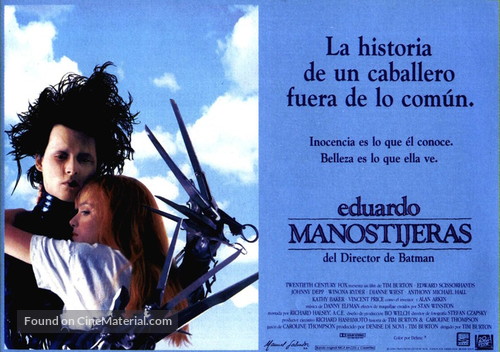 Edward Scissorhands - Spanish Movie Poster