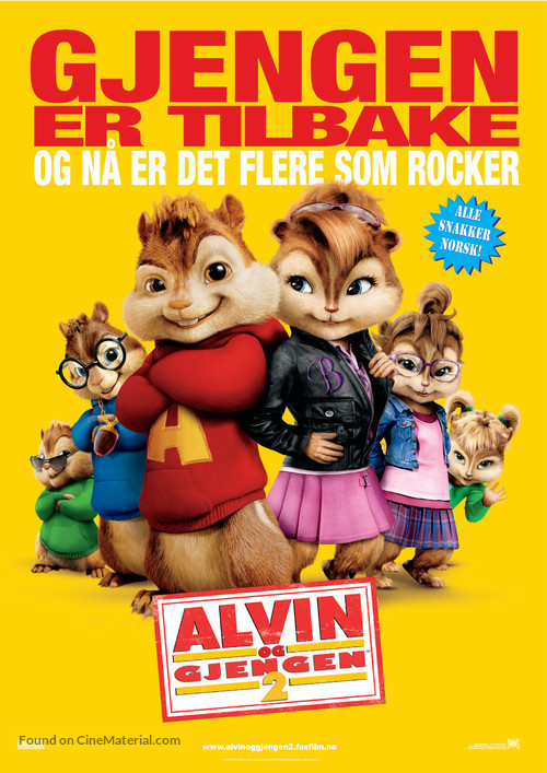 Alvin and the Chipmunks: The Squeakquel - Norwegian Movie Poster