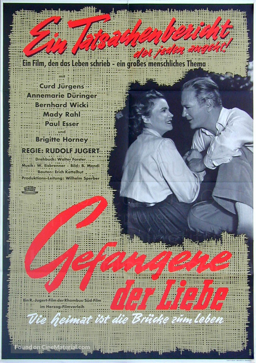 Gefangene der Liebe - German Movie Poster