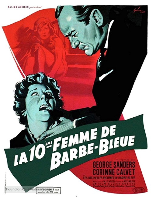 Bluebeard&#039;s Ten Honeymoons - French Movie Poster