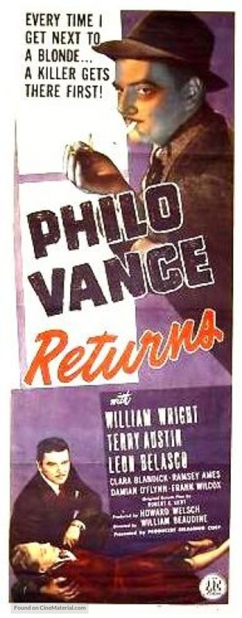 Philo Vance Returns - Movie Poster