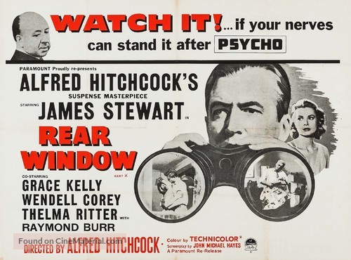 Rear Window - British Re-release movie poster