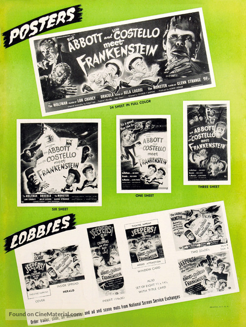 Bud Abbott Lou Costello Meet Frankenstein - poster