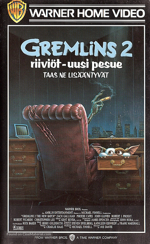 Gremlins 2: The New Batch - Finnish VHS movie cover
