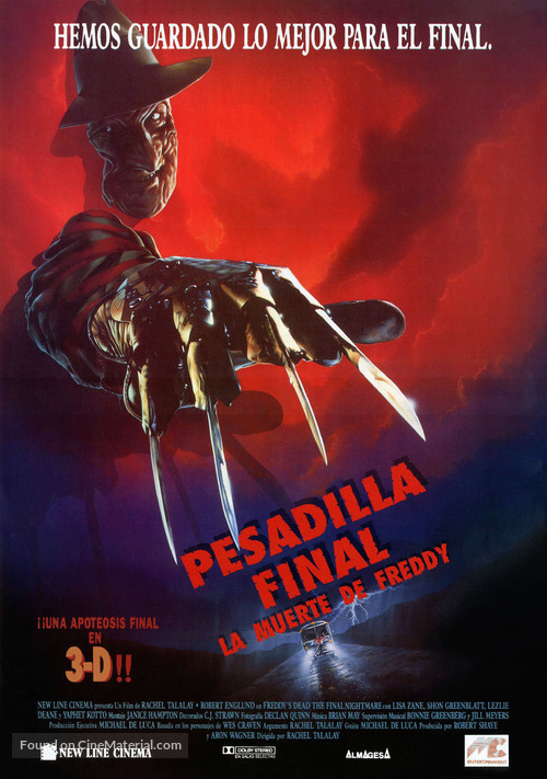 Freddy&#039;s Dead: The Final Nightmare - Spanish Movie Poster