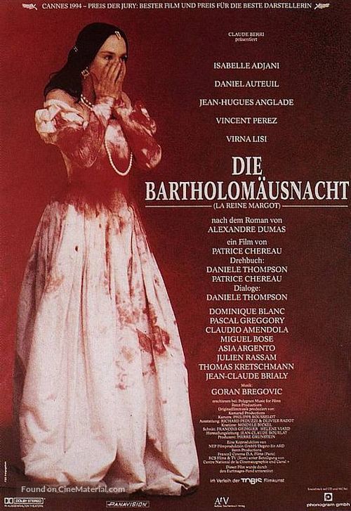 La reine Margot - German Movie Poster