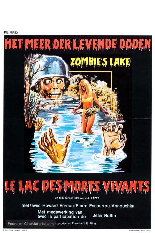 Le lac des morts vivants - Belgian Movie Poster