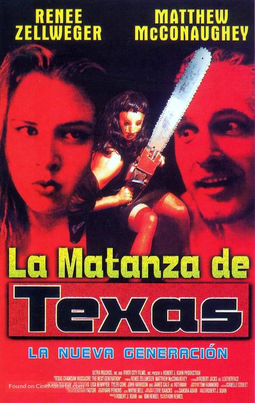 The Return of the Texas Chainsaw Massacre - Spanish VHS movie cover