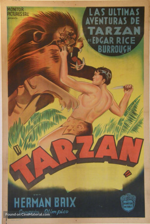 The New Adventures of Tarzan - Argentinian Movie Poster