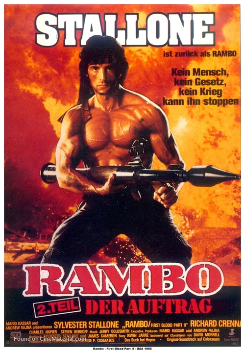 Rambo: First Blood Part II - German Movie Poster