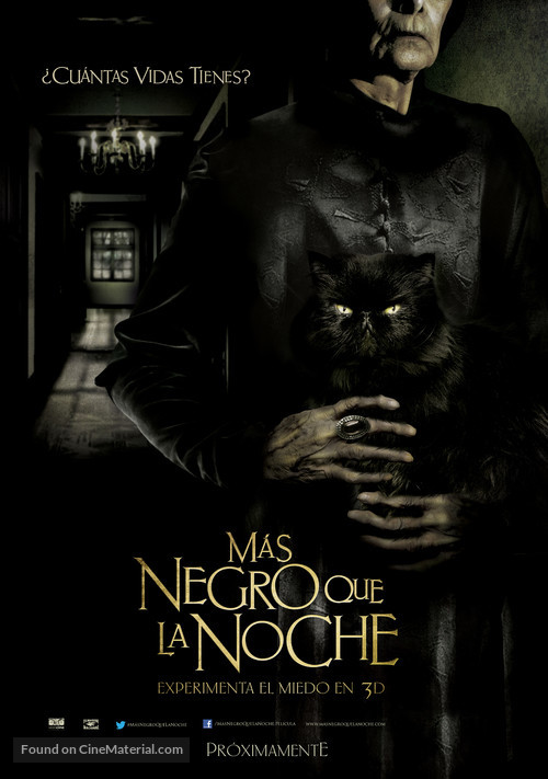 M&aacute;s negro que la noche - Mexican Movie Poster