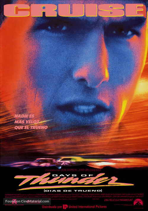 Days of Thunder - Spanish Movie Poster