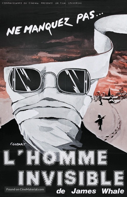 The Invisible Man - French Re-release movie poster