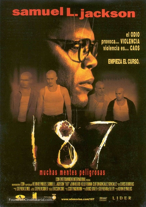 One Eight Seven - Spanish Movie Poster