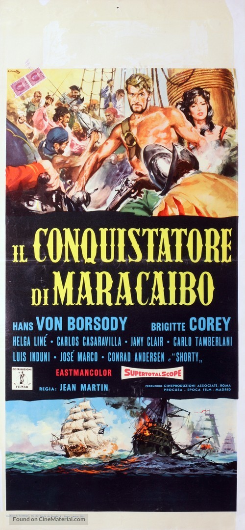 Il conquistatore di Maracaibo - Italian Movie Poster