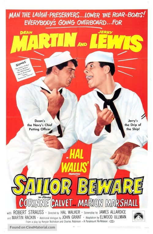 Sailor Beware - Re-release movie poster