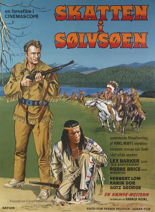 Der Schatz im Silbersee - Danish Movie Poster