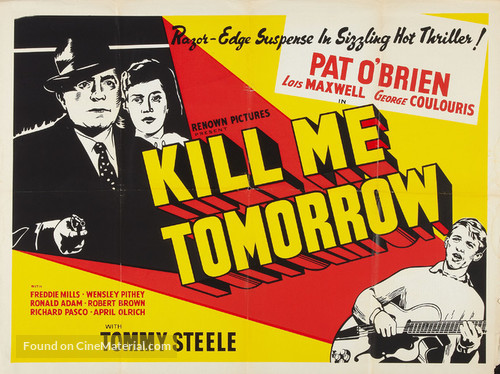Kill Me Tomorrow - British Movie Poster