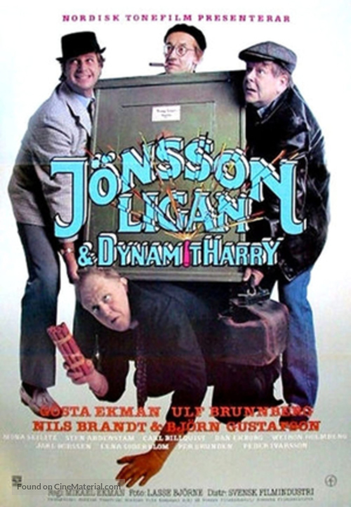 J&ouml;nssonligan &amp; DynamitHarry - Swedish Movie Poster