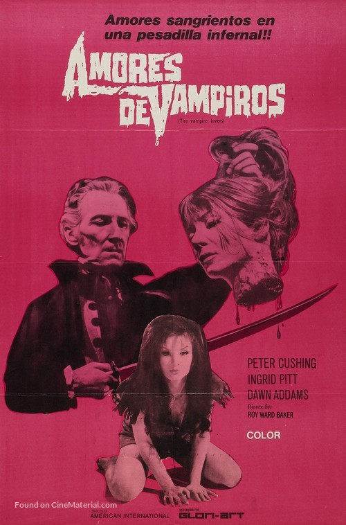 The Vampire Lovers - Argentinian Movie Poster