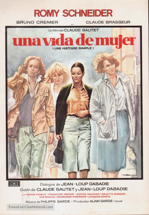 Une histoire simple - Spanish Movie Poster
