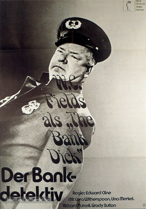 The Bank Dick - German Movie Poster