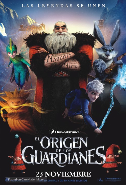 Rise of the Guardians - Colombian Movie Poster