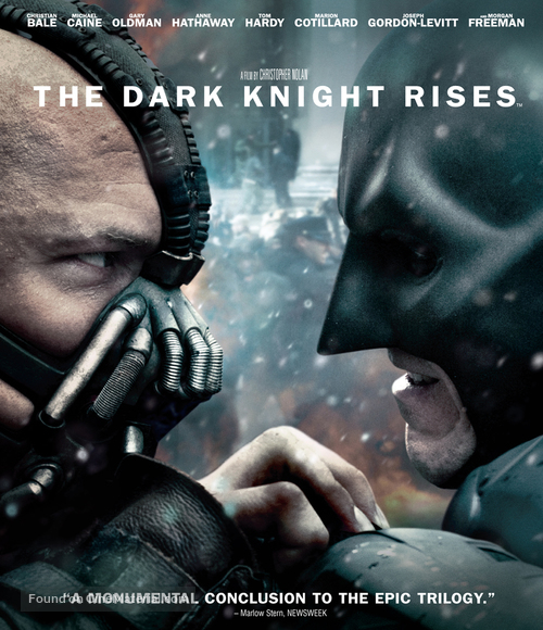 The Dark Knight Rises - Blu-Ray movie cover