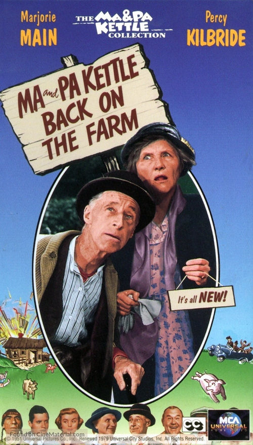 Ma and Pa Kettle Back on the Farm - VHS movie cover