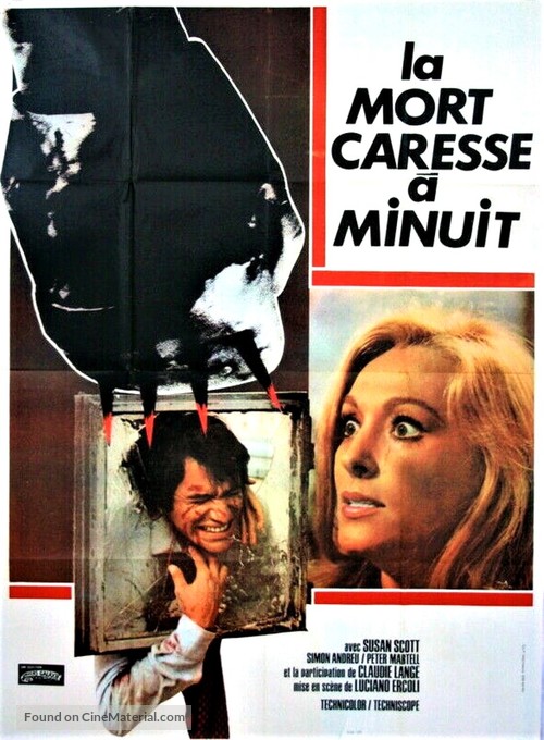 La morte accarezza a mezzanotte - French Movie Poster