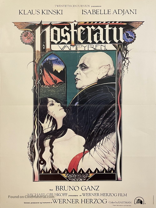 Nosferatu: Phantom der Nacht - Danish Movie Poster